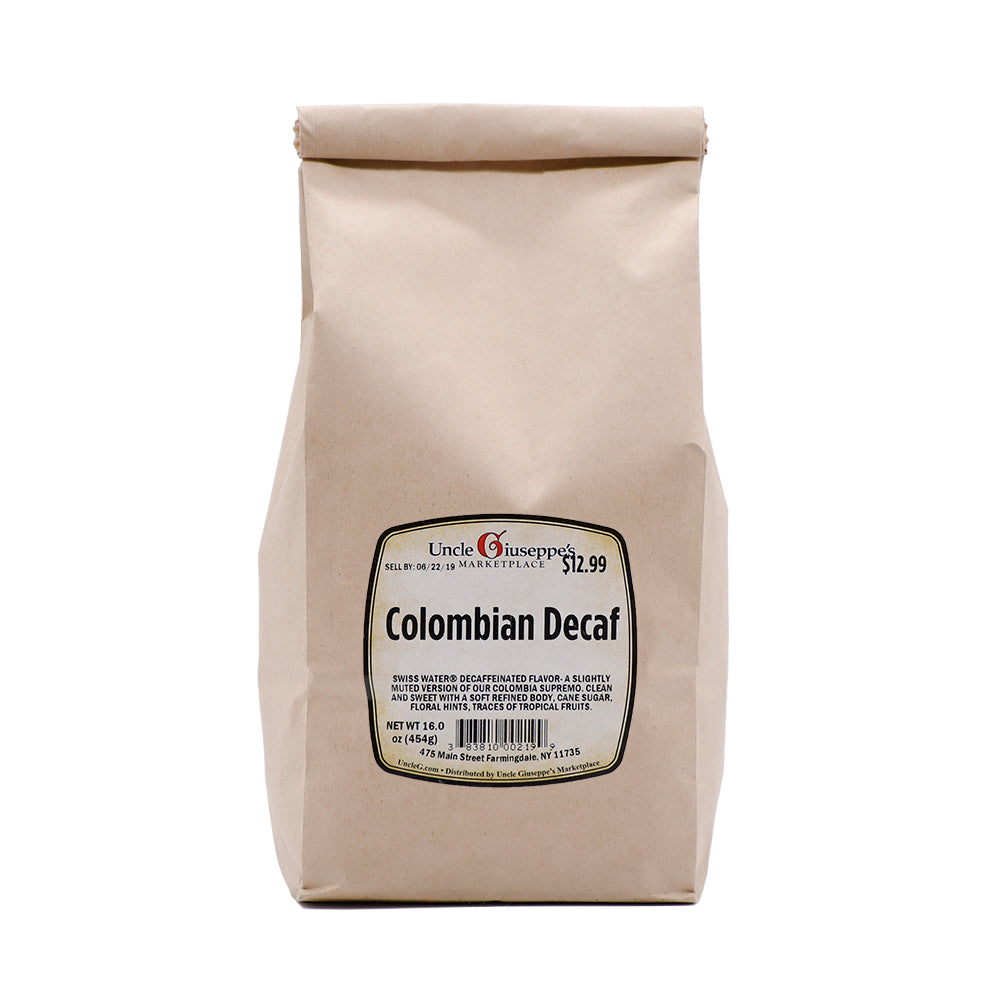 Uncle Giuseppe's Whole Bean Colombian Decaf Coffee